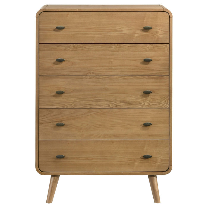 Robyn 5 - drawer Bedroom Chest of Drawers Light Ash - Walo Furniture