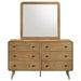 Robyn 6 - drawer Bedroom Dresser and Mirror Light Ash - Walo Furniture