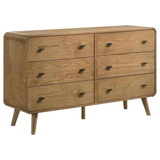 Robyn 6 - drawer Bedroom Dresser Light Ash - Walo Furniture