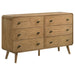 Robyn 6 - drawer Bedroom Dresser Light Ash - Walo Furniture