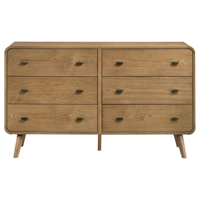 Robyn 6 - drawer Bedroom Dresser Light Ash - Walo Furniture