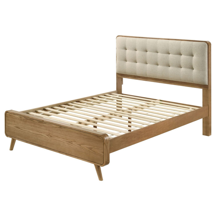 Robyn Wood California King Platform Bed Light Ash - Walo Furniture