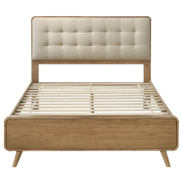 Robyn Wood California King Platform Bed Light Ash - Walo Furniture