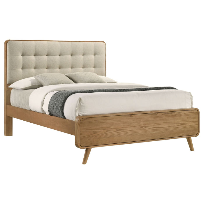 Robyn Wood California King Platform Bed Light Ash - Walo Furniture