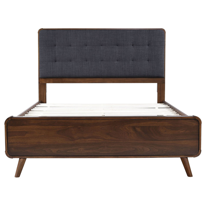 Robyn Wood Full Platform Bed Dark Walnut - Walo Furniture