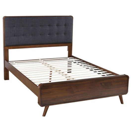 Robyn Wood Full Platform Bed Dark Walnut - Walo Furniture