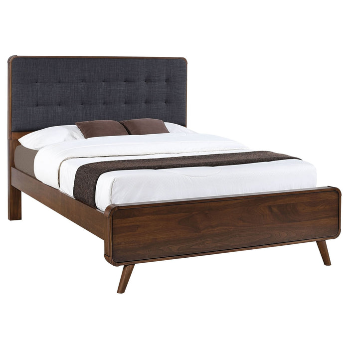 Robyn Wood Full Platform Bed Dark Walnut - Walo Furniture