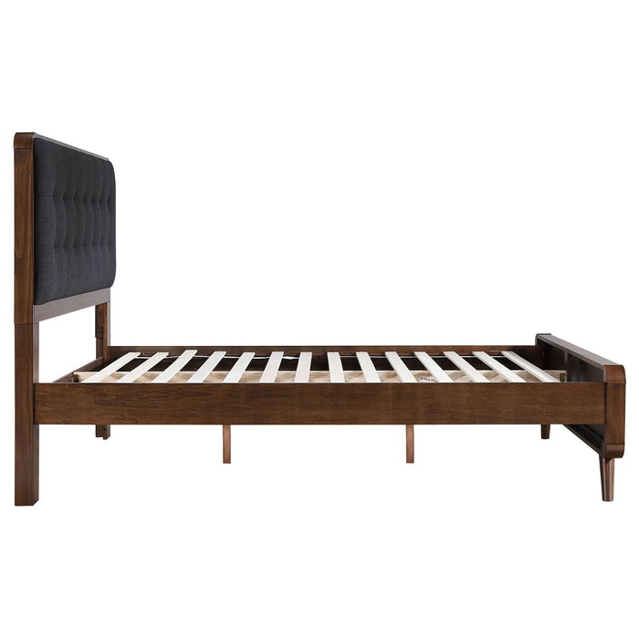 Robyn Wood Full Platform Bed Dark Walnut - Walo Furniture