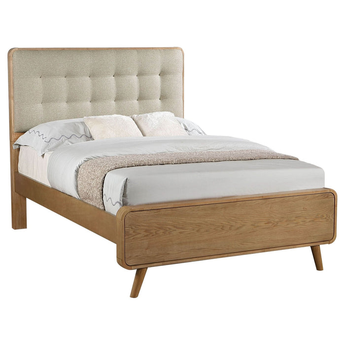 Robyn Wood Full Platform Bed Light Ash - Walo Furniture