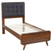 Robyn Wood Twin Platform Bed Dark Walnut - Walo Furniture