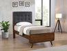 Robyn Wood Twin Platform Bed Dark Walnut - Walo Furniture