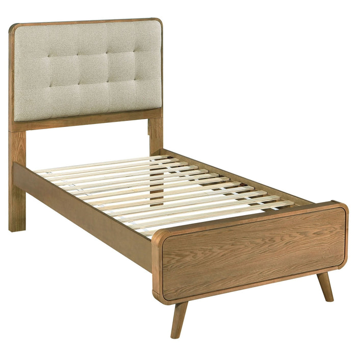 Robyn Wood Twin Platform Bed Light Ash - Walo Furniture