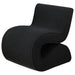 Ronea Boucle Upholstered Armless Curved Chair Charcoal - Walo Furniture