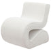 Ronea Boucle Upholstered Armless Curved Chair Cream - Walo Furniture