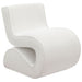 Ronea Boucle Upholstered Armless Curved Chair Cream - Walo Furniture