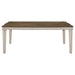 Ronnie Rectangular 79 - inch Wood Dining Table Rustic Cream - Walo Furniture