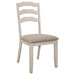 Ronnie Wood Dining Side Chair Rustic Cream (Set of 2) - Walo Furniture