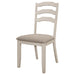 Ronnie Wood Dining Side Chair Rustic Cream (Set of 2) - Walo Furniture