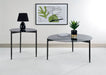 Rosalie Round Smoked Glass Top End Table Grey - Walo Furniture