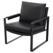 Rosalind Upholstered Track Arm Accent Chair Black - Walo Furniture