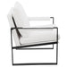 Rosalind Upholstered Track Arm Accent Chair White - Walo Furniture