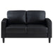 Ruth 2 - piece Upholstered Track Arm Sofa Set Black - Walo Furniture