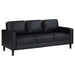 Ruth 2 - piece Upholstered Track Arm Sofa Set Black - Walo Furniture