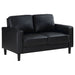 Ruth 2 - piece Upholstered Track Arm Sofa Set Black - Walo Furniture