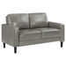 Ruth 2 - piece Upholstered Track Arm Sofa Set Grey - Walo Furniture