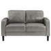 Ruth 2 - piece Upholstered Track Arm Sofa Set Grey - Walo Furniture