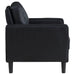 Ruth 3 - piece Upholstered Track Arm Sofa Set Black - Walo Furniture