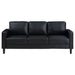 Ruth 3 - piece Upholstered Track Arm Sofa Set Black - Walo Furniture