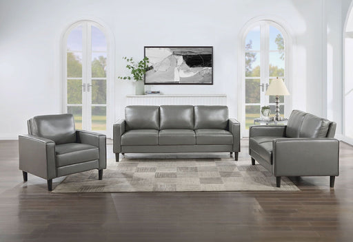 Ruth 3 - piece Upholstered Track Arm Sofa Set Grey - Walo Furniture