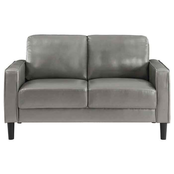 Ruth 3 - piece Upholstered Track Arm Sofa Set Grey - Walo Furniture