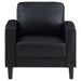 Ruth Upholstered Track Arm Accent Chair Black - Walo Furniture