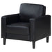 Ruth Upholstered Track Arm Accent Chair Black - Walo Furniture