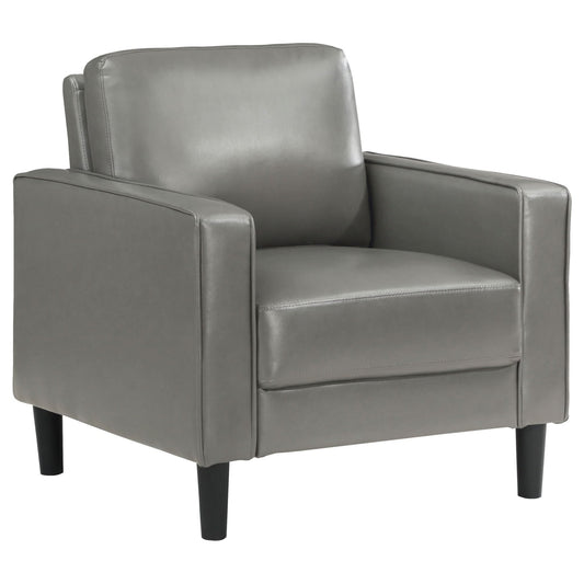 Ruth Upholstered Track Arm Accent Chair Grey - Walo Furniture