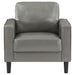 Ruth Upholstered Track Arm Accent Chair Grey - Walo Furniture