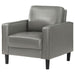 Ruth Upholstered Track Arm Accent Chair Grey - Walo Furniture