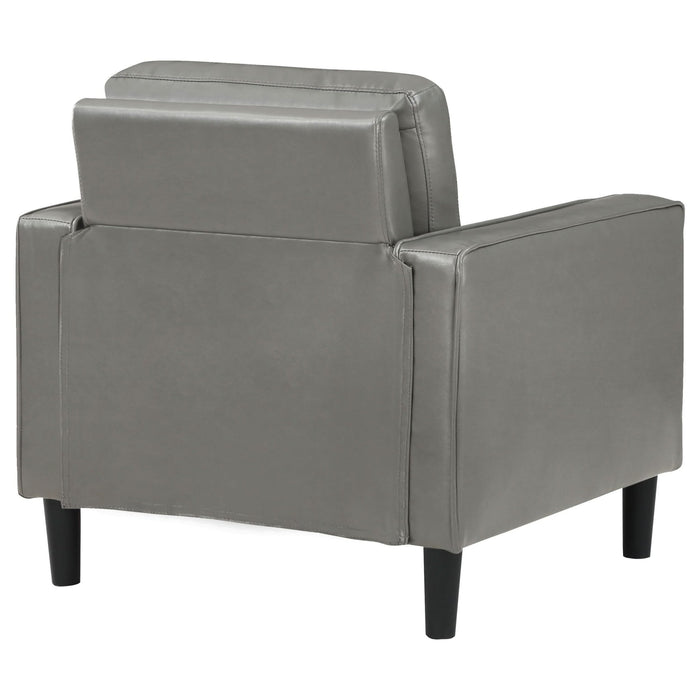 Ruth Upholstered Track Arm Accent Chair Grey - Walo Furniture