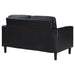 Ruth Upholstered Track Arm Loveseat Black - Walo Furniture