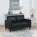 Ruth Upholstered Track Arm Loveseat Black - Walo Furniture