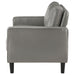 Ruth Upholstered Track Arm Loveseat Grey - Walo Furniture