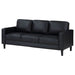 Ruth Upholstered Track Arm Sofa Black - Walo Furniture