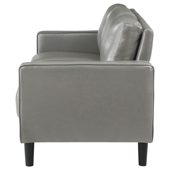 Ruth Upholstered Track Arm Sofa Grey - Walo Furniture