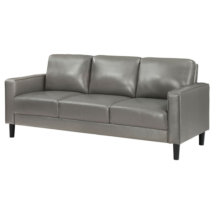 Ruth Upholstered Track Arm Sofa Grey - Walo Furniture