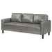 Ruth Upholstered Track Arm Sofa Grey - Walo Furniture