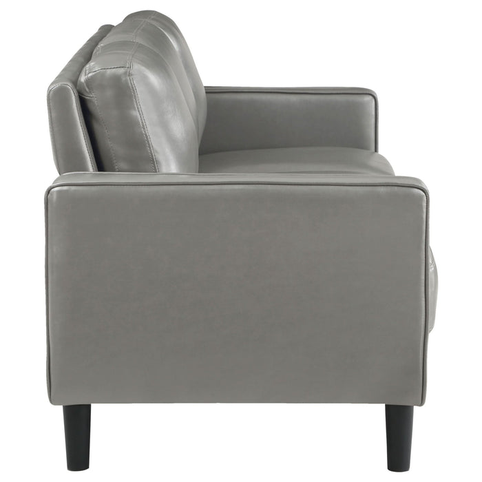 Ruth Upholstered Track Arm Sofa Grey - Walo Furniture