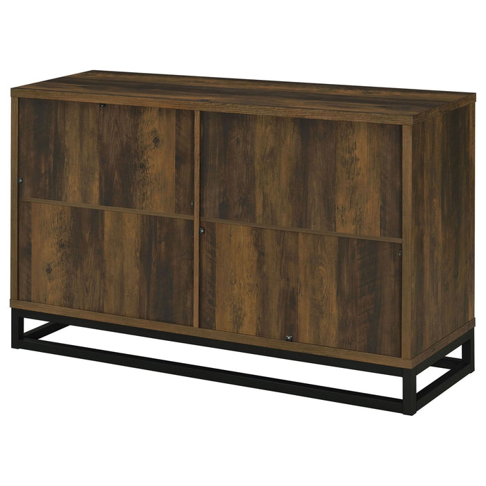 Ryatt 4 - door Engineered Wood Accent Cabinet Dark Pine - Walo Furniture