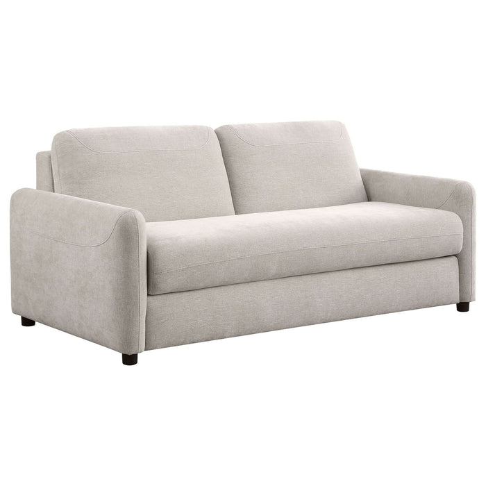 Rylie Upholstered Sofa Sleeper with Queen Mattress Beige - Walo Furniture